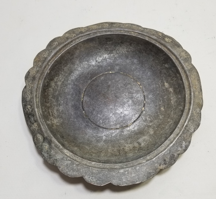 ÜZERİ İŞLEMELİ OSMANLI DÖNEMİ BAKIR LENGER TABAK