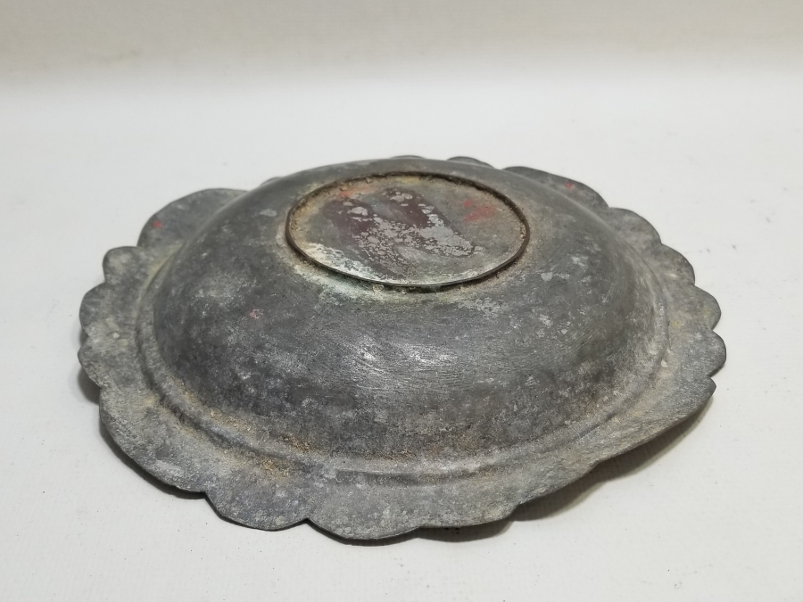 ÜZERİ İŞLEMELİ OSMANLI DÖNEMİ BAKIR LENGER TABAK