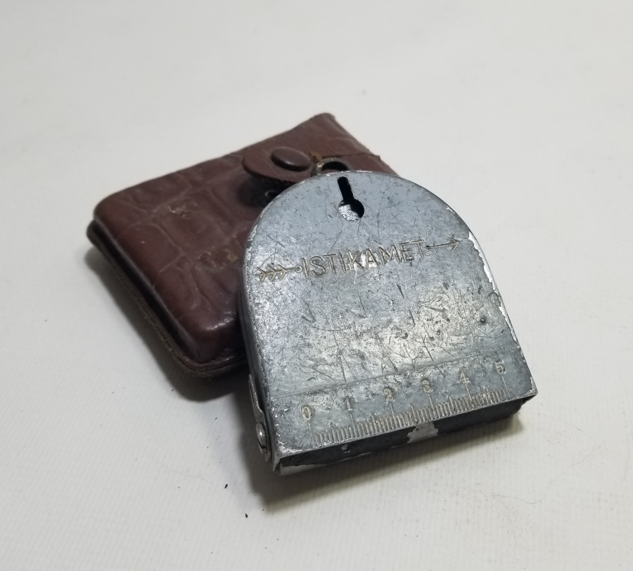 ORİJİNAL DERİ KILIFINDA ANTİKA ASKERİ PUSULA