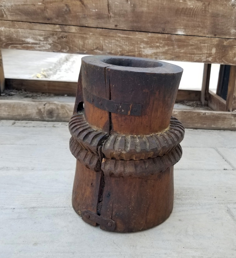 OSMANLI DÖNEMİ EL YAPIMI AHŞAP DİBEK