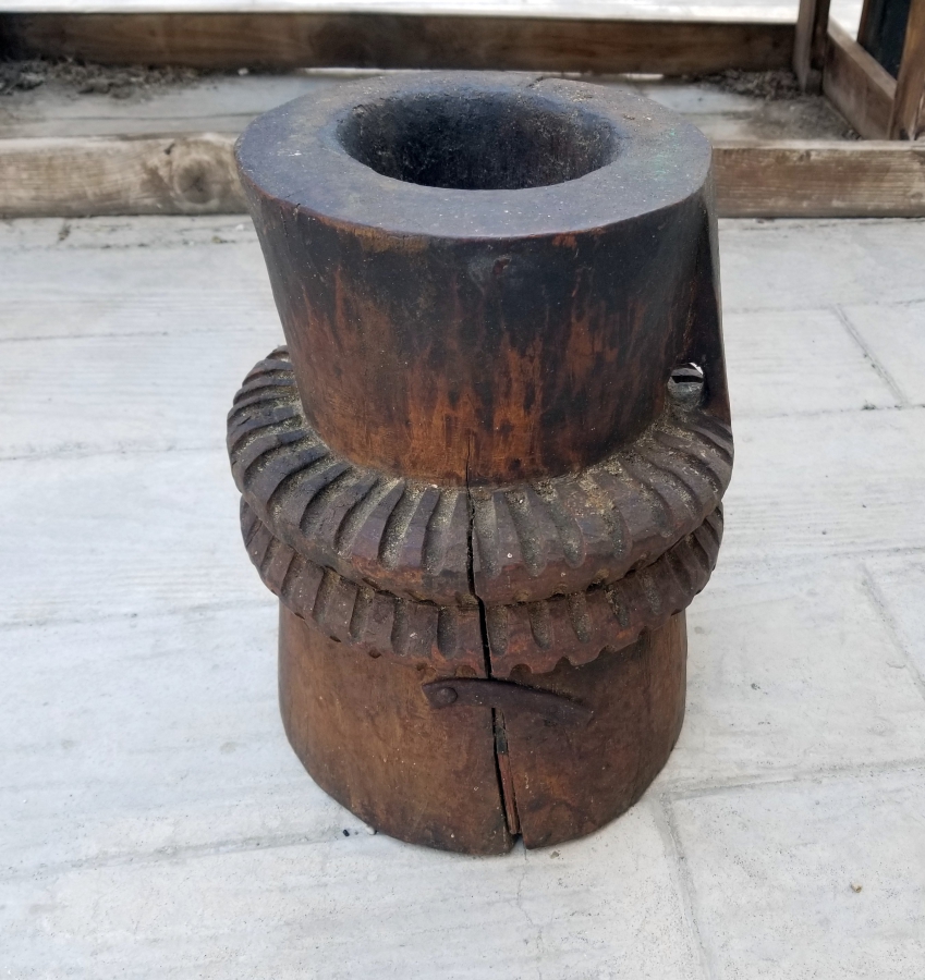 OSMANLI DÖNEMİ EL YAPIMI AHŞAP DİBEK