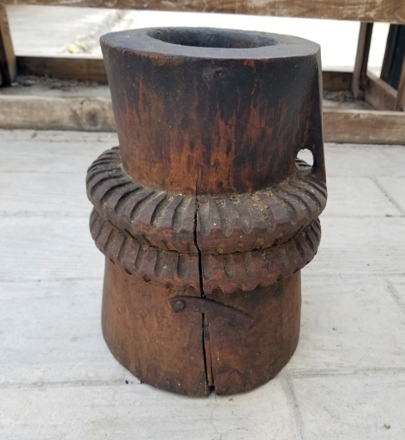 OSMANLI DÖNEMİ EL YAPIMI AHŞAP DİBEK