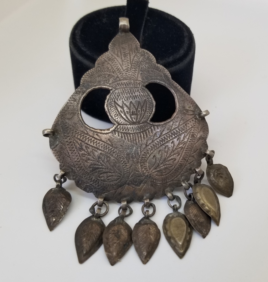 ÜZERİ HAYAT AĞACI FİGÜRLÜ OSMANLI DÖNEMİ KALEM İŞÇİLİKLİ KOLYE - GERDANLIK