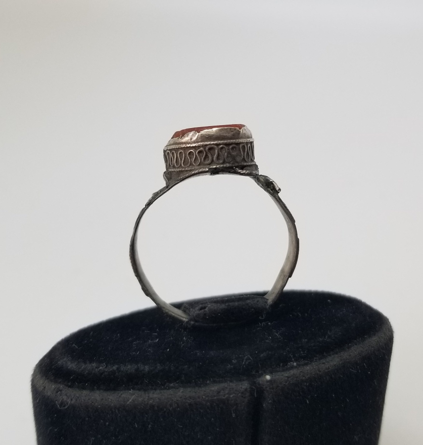 AKİK TAŞLI OSMANLI DÖNEMİ EL YAPIMI GÜMÜŞ YÜZÜK