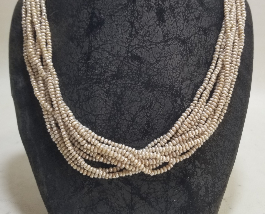 OSMANLI DÖNEMİ BÜYÜK BOY TAM TUR İNCİ GERDANLIK