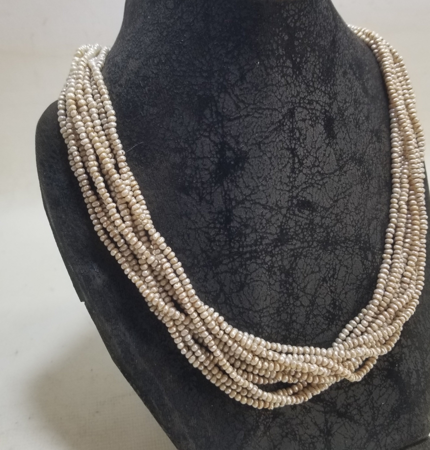 OSMANLI DÖNEMİ BÜYÜK BOY TAM TUR İNCİ GERDANLIK