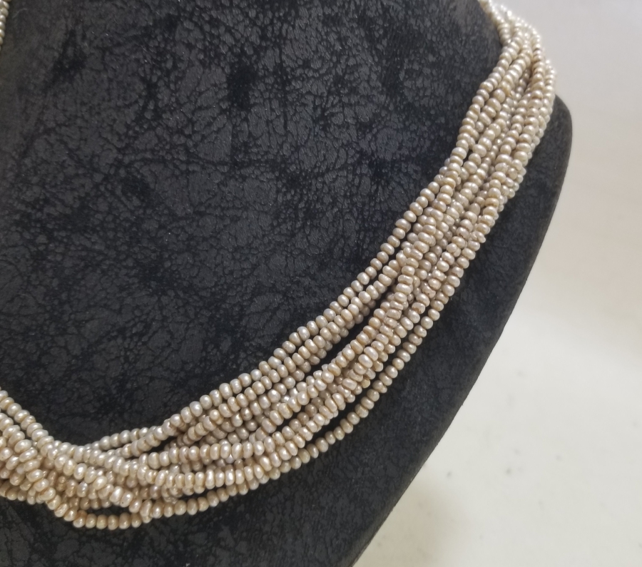 OSMANLI DÖNEMİ BÜYÜK BOY TAM TUR İNCİ GERDANLIK