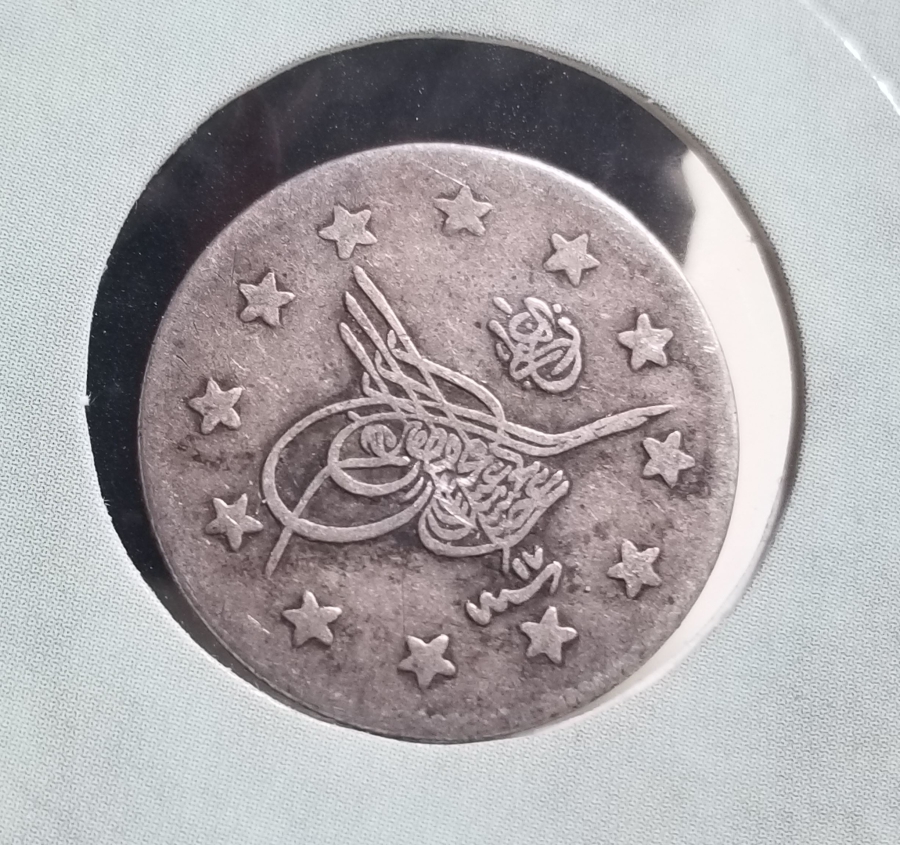 SULTAN ABDÜLHAMİD DÖNEMİ GÜMÜŞ 2 KURUŞ MECİDİYE