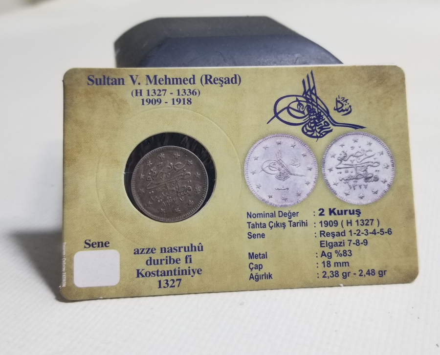 SULTAN MEHMET REŞAT HAN DÖNEMİ GÜMÜŞ 2 KURUŞ MECİDİYE