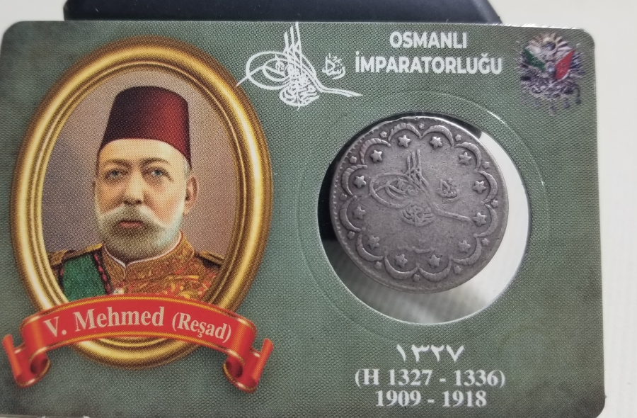 SULTAN MEHMET REŞAT HAN DÖNEMİ GÜMÜŞ 5 KURUŞ MECİDİYE