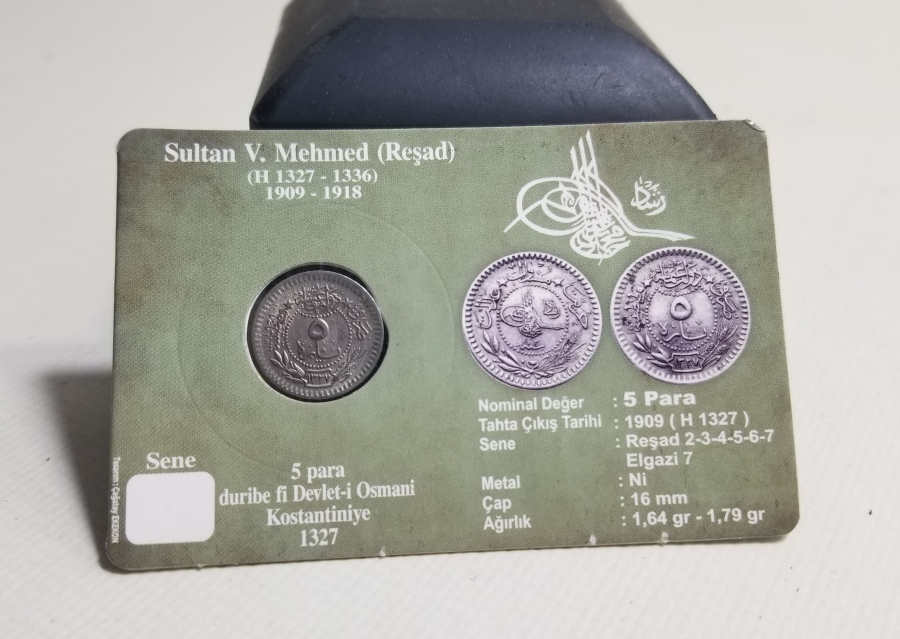 MEHMED REŞAD HAN DÖNEMİ KAPAMASINDA NİKEL 5 PARA