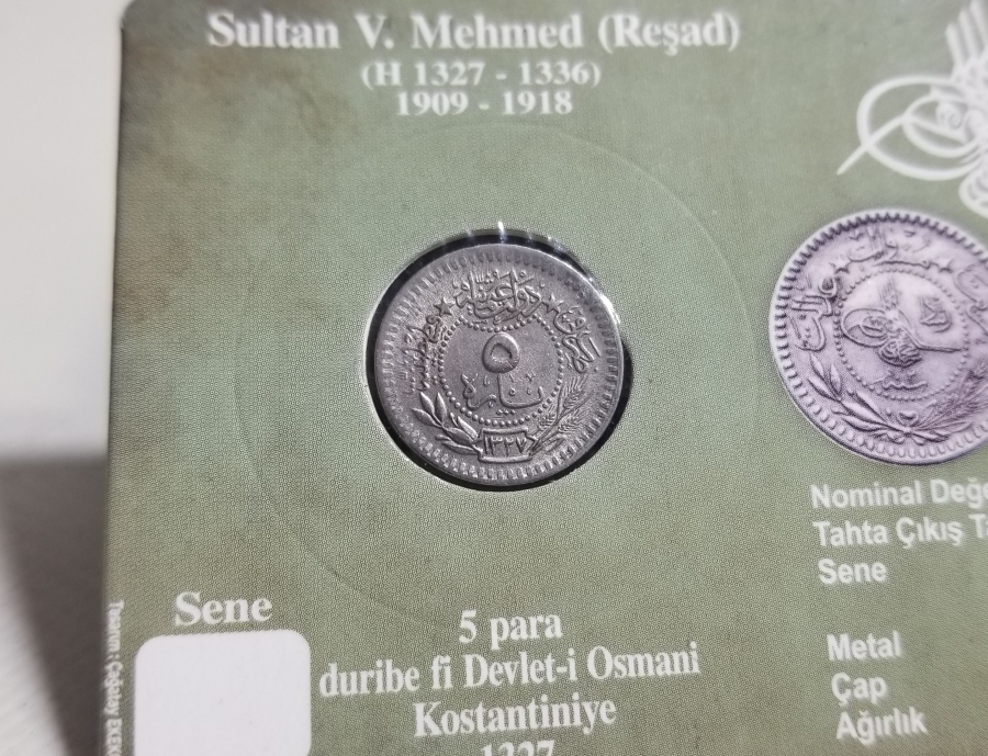 MEHMED REŞAD HAN DÖNEMİ KAPAMASINDA NİKEL 5 PARA