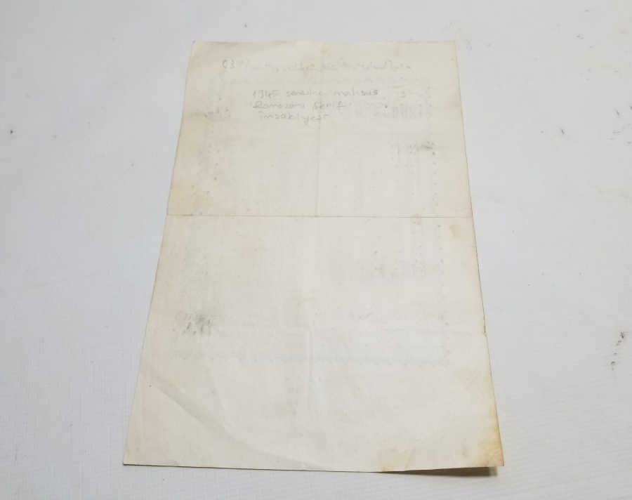 CUMHURİYET BAŞLARI OSMANLICA İMSAKİYE