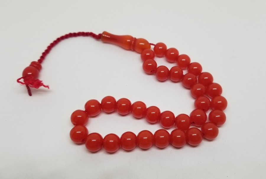 ÇUBUK MALZEMEDEN YAPILMIŞ ANTİKA 33LÜ KATALİN TESPİH