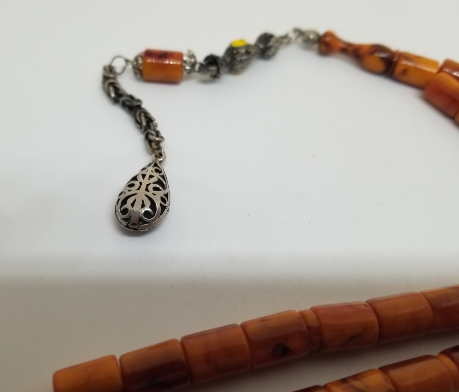 ÇUBUK MALZEMEDEN YAPILMIŞ ÇEKOSLAVAK KATALİN TESPİH