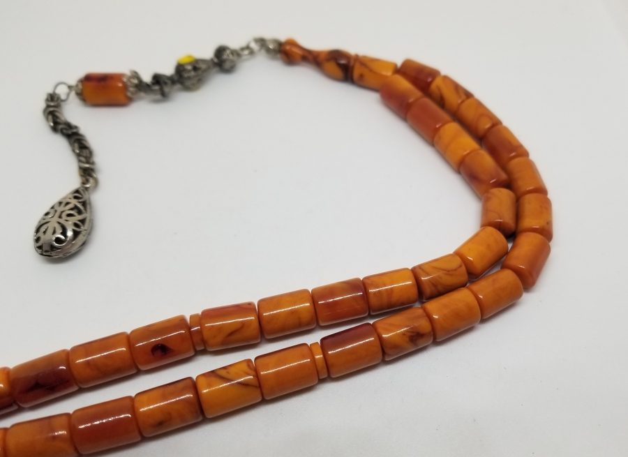 ÇUBUK MALZEMEDEN YAPILMIŞ ÇEKOSLAVAK KATALİN TESPİH