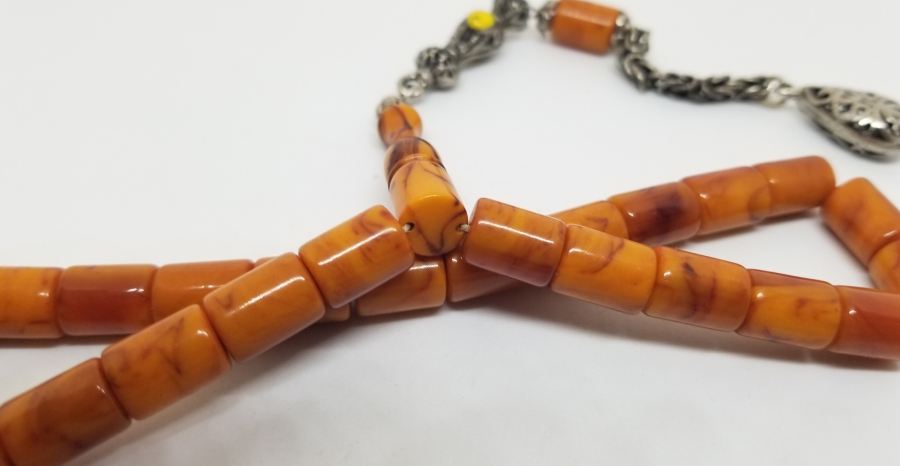 ÇUBUK MALZEMEDEN YAPILMIŞ ÇEKOSLAVAK KATALİN TESPİH