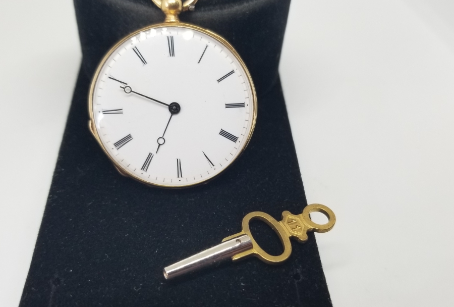 OSMANLI DÖNEMİ MİNE İŞÇİLİKLİ ELMASLI ALTIN CEP SAATİ