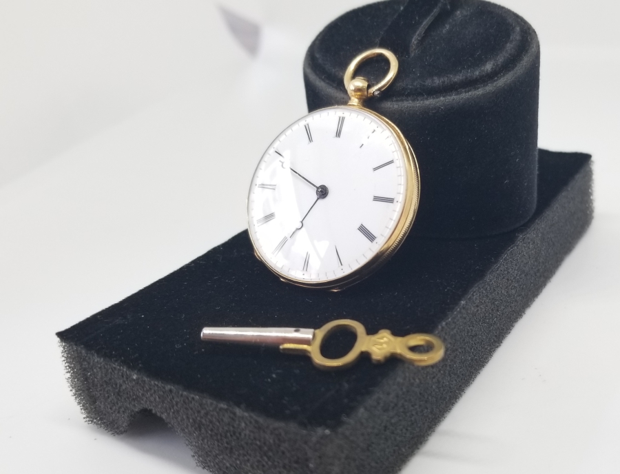 OSMANLI DÖNEMİ MİNE İŞÇİLİKLİ ELMASLI ALTIN CEP SAATİ