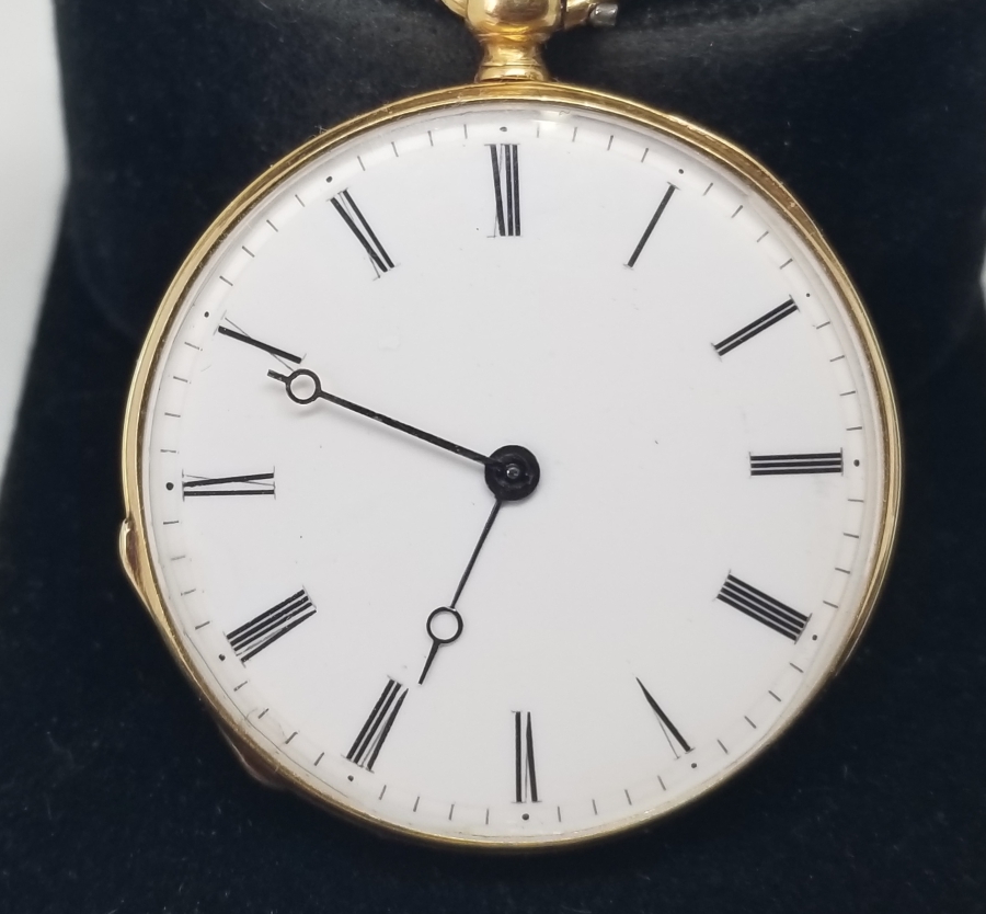 OSMANLI DÖNEMİ MİNE İŞÇİLİKLİ ELMASLI ALTIN CEP SAATİ