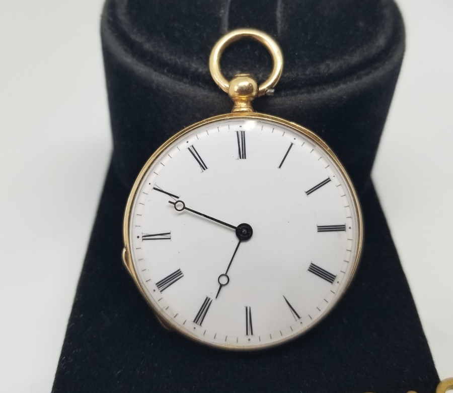 OSMANLI DÖNEMİ MİNE İŞÇİLİKLİ ELMASLI ALTIN CEP SAATİ