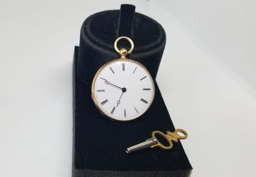 OSMANLI DÖNEMİ MİNE İŞÇİLİKLİ ELMASLI ALTIN CEP SAATİ