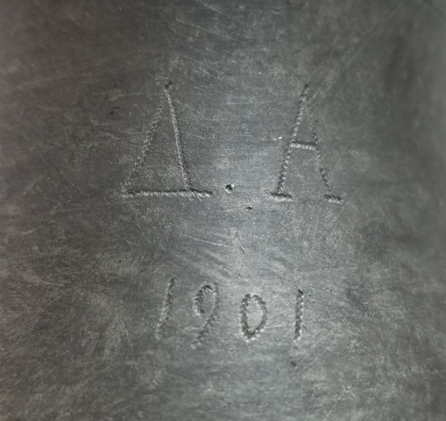 ÜZERİ RUMCA YAZILI OSMANLI DÖNEMİ USTA DAMGALI BAKIR DALDIRMA