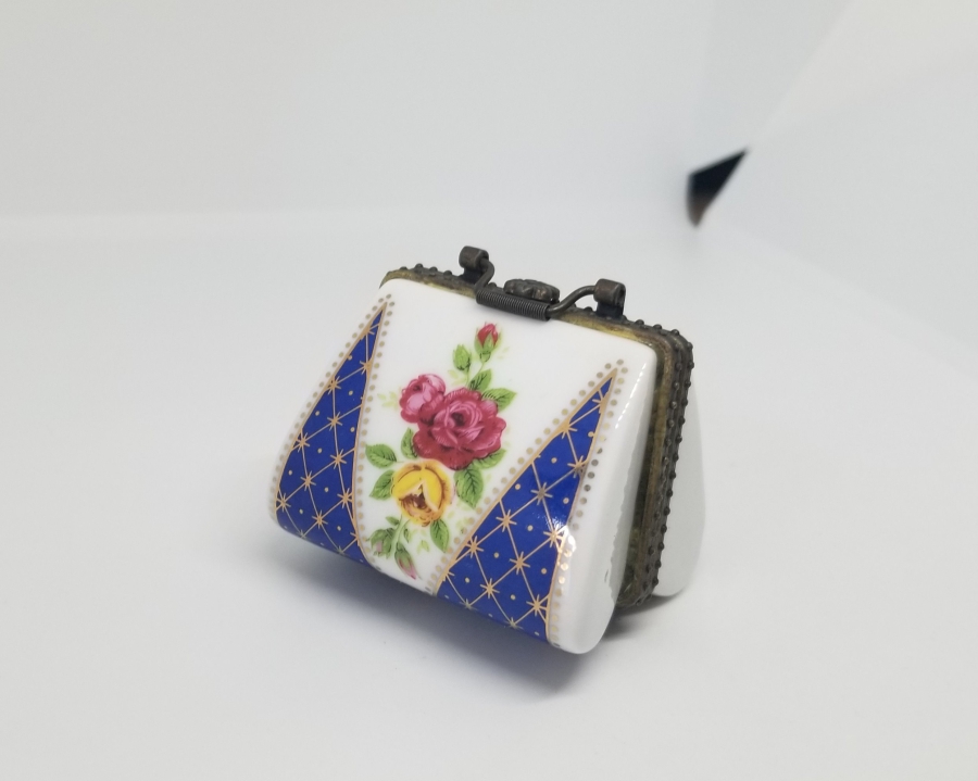 EL BOYAMA ANTİKA PORSELEN LİMOGES CÜZDAN