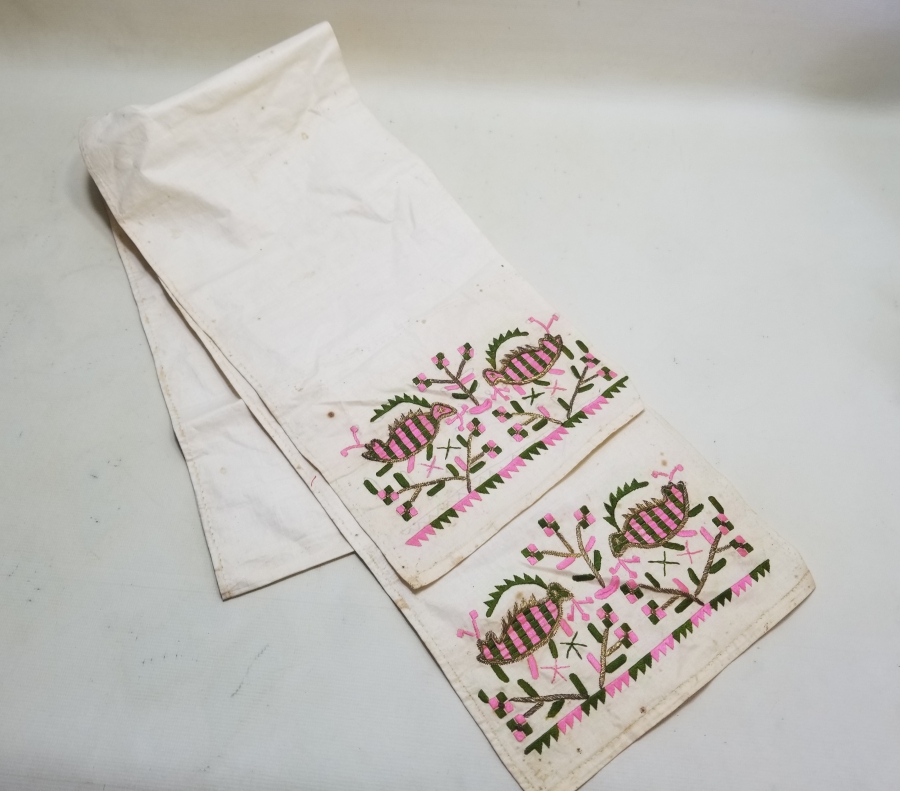 ÜZERİ HAYAT AĞAÇLI VE ÇİFTE KUMRU MOTİFLİ OSMANLI DÖNEMİ NADİR GELİN UÇKURLUĞU