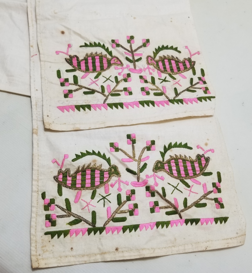 ÜZERİ HAYAT AĞAÇLI VE ÇİFTE KUMRU MOTİFLİ OSMANLI DÖNEMİ NADİR GELİN UÇKURLUĞU