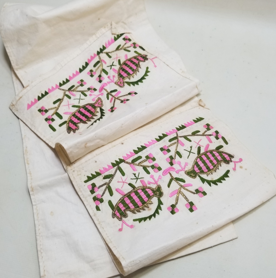 ÜZERİ HAYAT AĞAÇLI VE ÇİFTE KUMRU MOTİFLİ OSMANLI DÖNEMİ NADİR GELİN UÇKURLUĞU