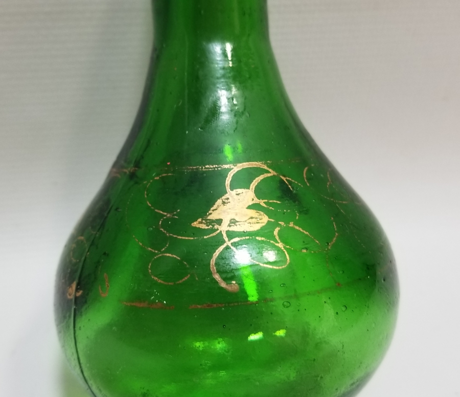 ÜZERİ ALTIN VARAKLI OSMANLI DÖNEMİ KOKU - PARFÜM ŞİŞESİ