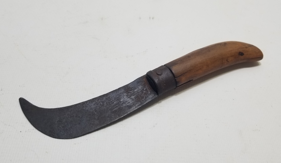 OSMANLI DÖNEMİ EL YAPIMI ÜZERİ OSMANLICA YAZILI BAĞ BIÇAĞI - AŞI BIÇAĞI