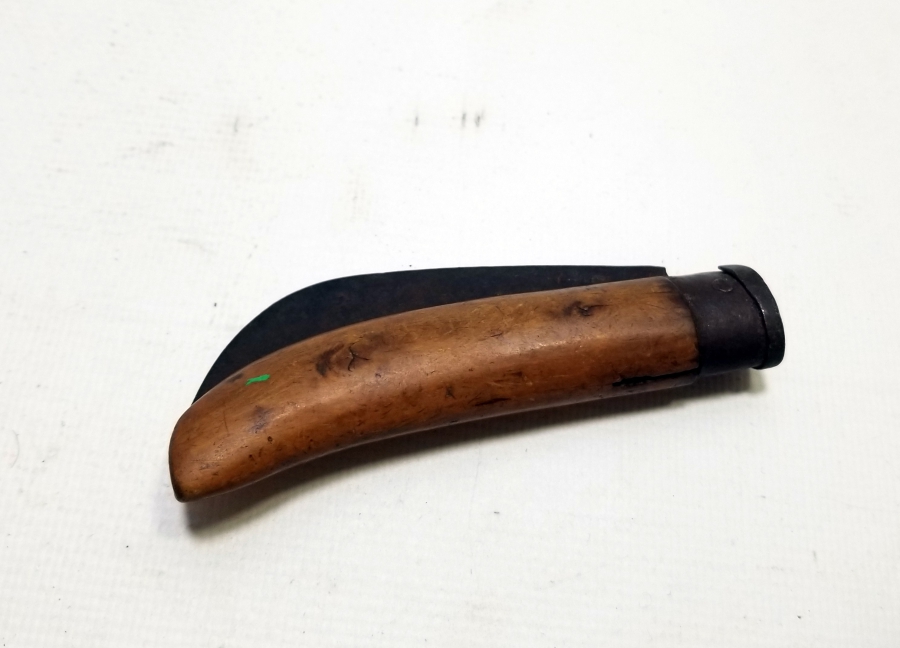 OSMANLI DÖNEMİ EL YAPIMI ÜZERİ OSMANLICA YAZILI BAĞ BIÇAĞI - AŞI BIÇAĞI