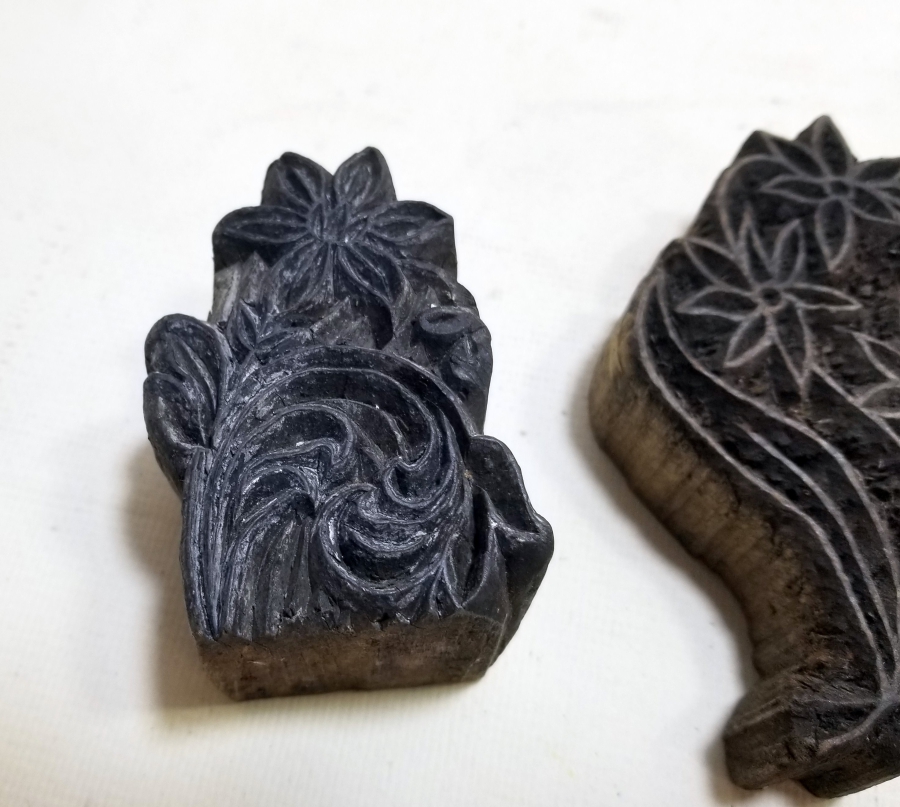 OSMANLI DÖNEMİ EL OYMA İŞÇİLİKLİ AHŞAP BASKI KALIBI LOTU