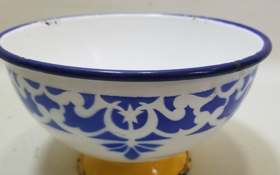 ÜZERİ AY YILDIZLI OSMANLI DÖNEMİ NADİR EMAYE KASE