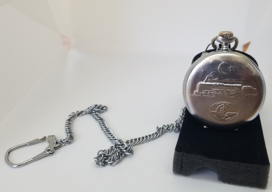 ORİJİNAL KÖSTEĞİYLE ANTİKA KURMALI HİSLON CEP SAATİ