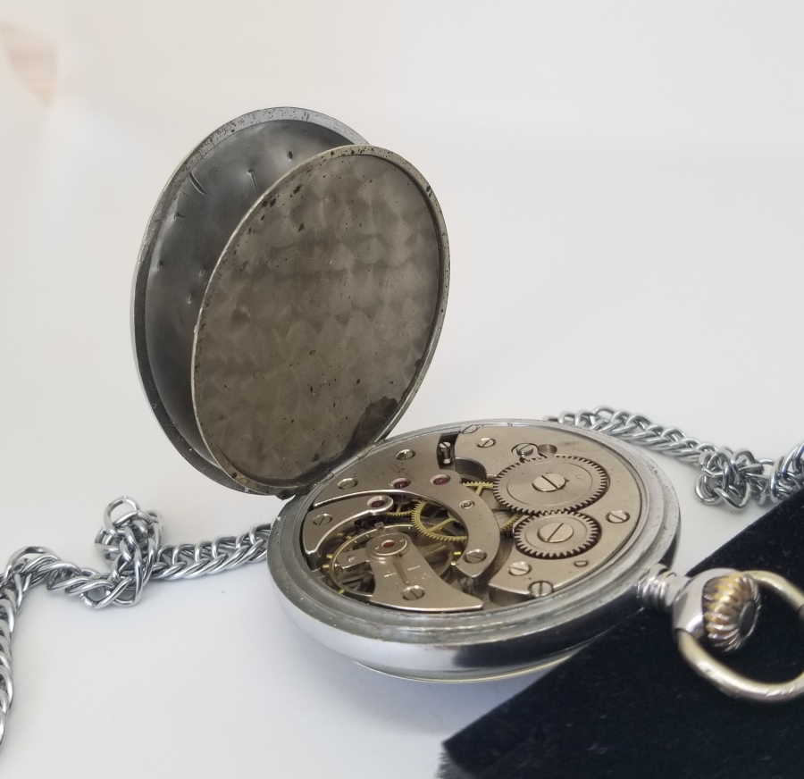 ORİJİNAL KÖSTEĞİYLE ANTİKA KURMALI HİSLON CEP SAATİ