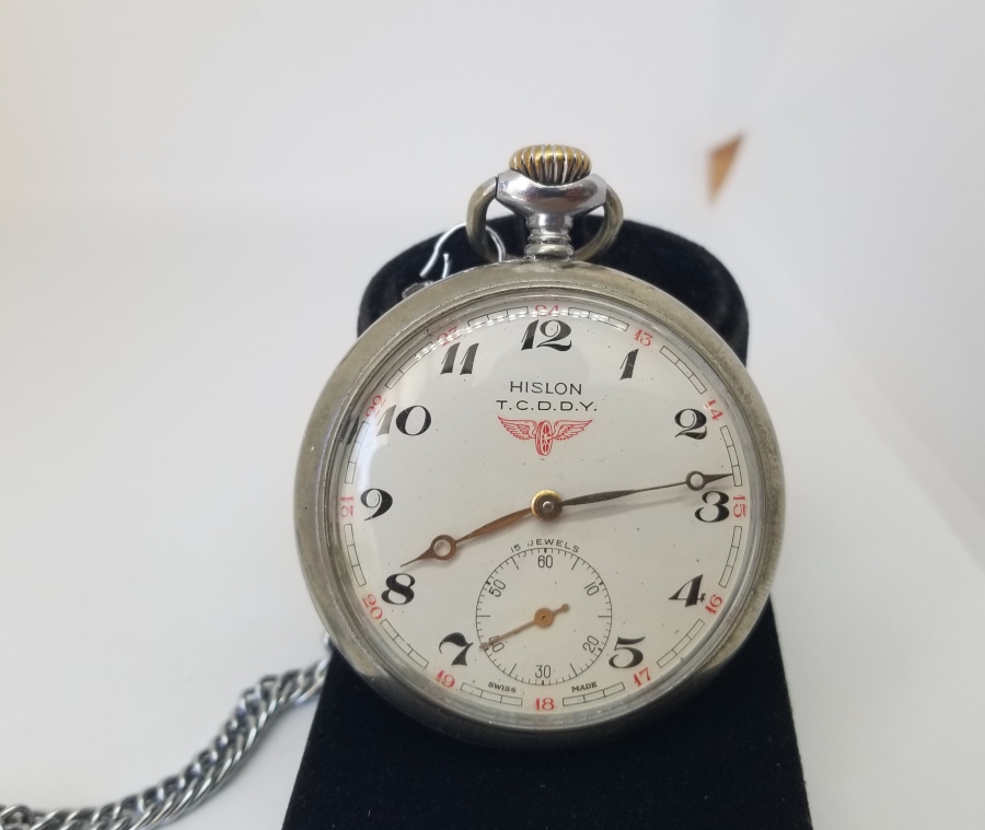 ORİJİNAL KÖSTEĞİYLE ANTİKA KURMALI HİSLON CEP SAATİ