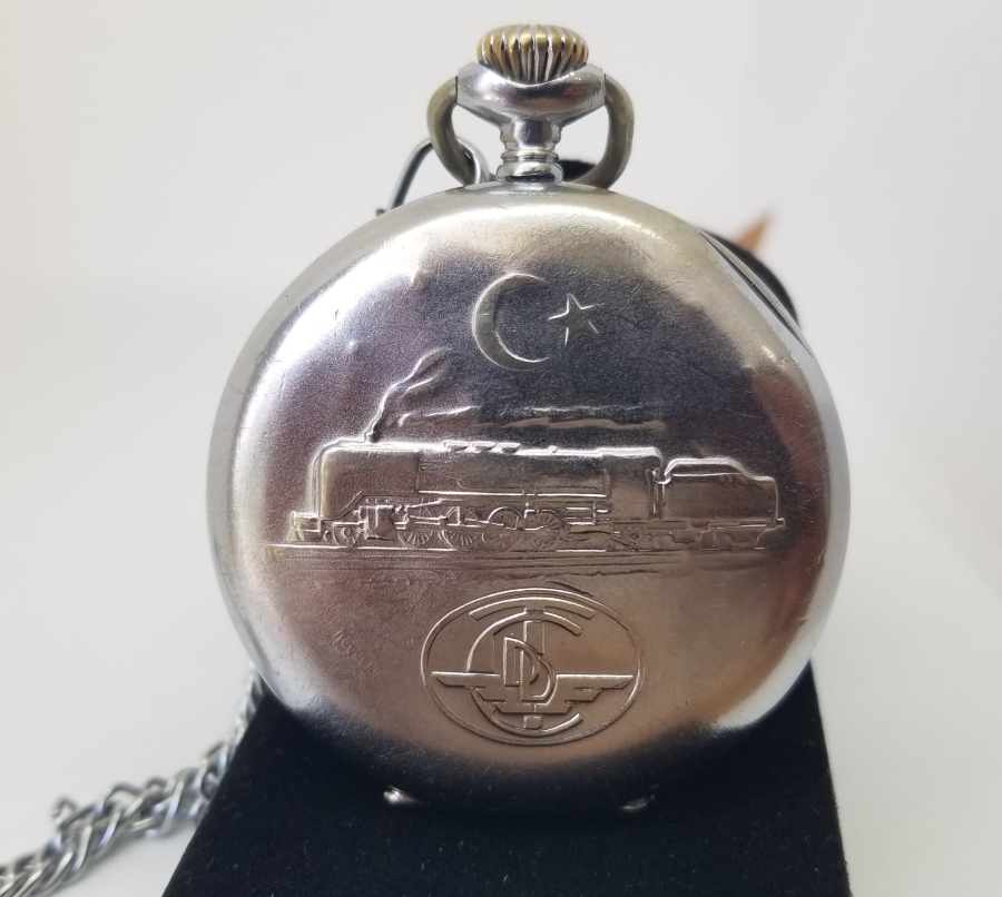 ORİJİNAL KÖSTEĞİYLE ANTİKA KURMALI HİSLON CEP SAATİ