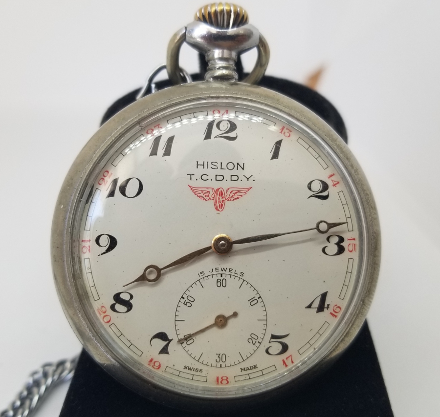 ORİJİNAL KÖSTEĞİYLE ANTİKA KURMALI HİSLON CEP SAATİ