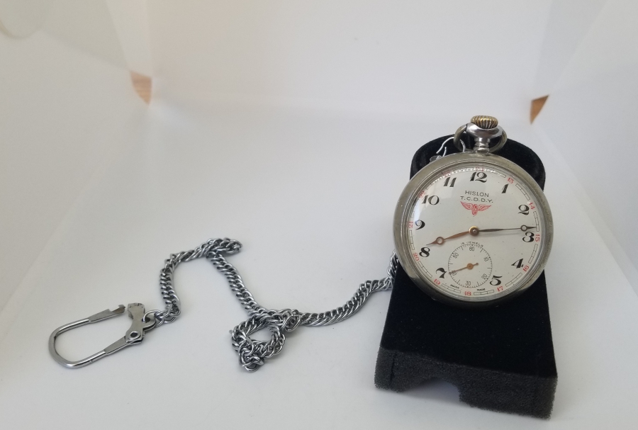 ORİJİNAL KÖSTEĞİYLE ANTİKA KURMALI HİSLON CEP SAATİ