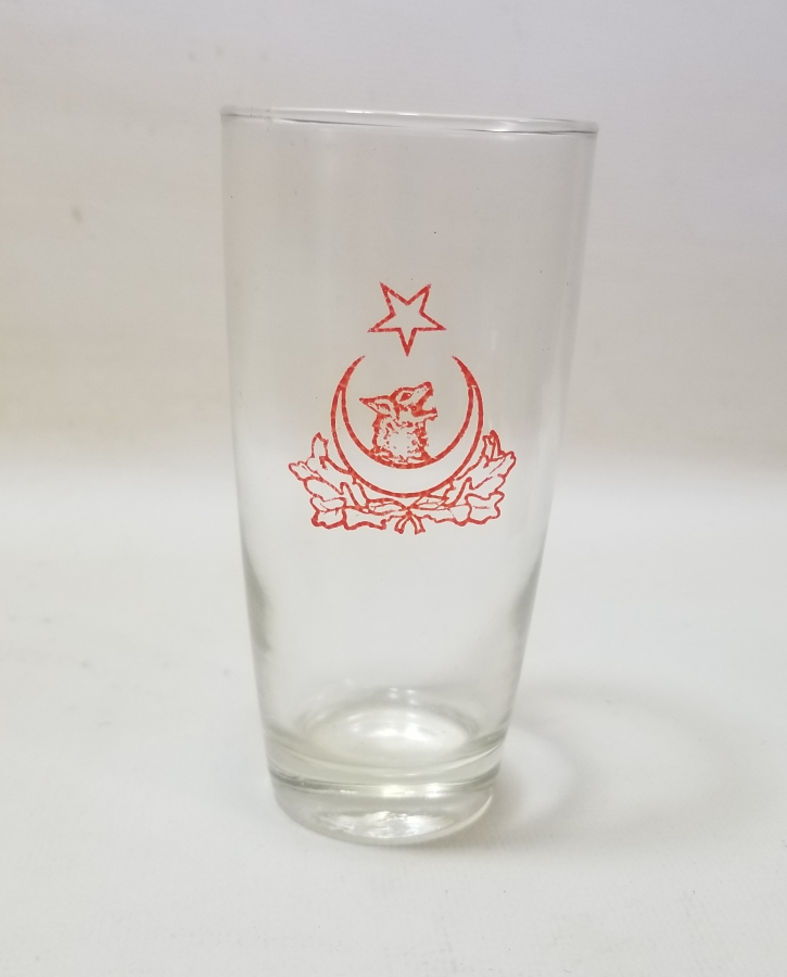 CUMHURİYET BAŞLARI ÇOK NADİR ÜZERİ BOZKURT VE AY YILDIZLI BARDAK