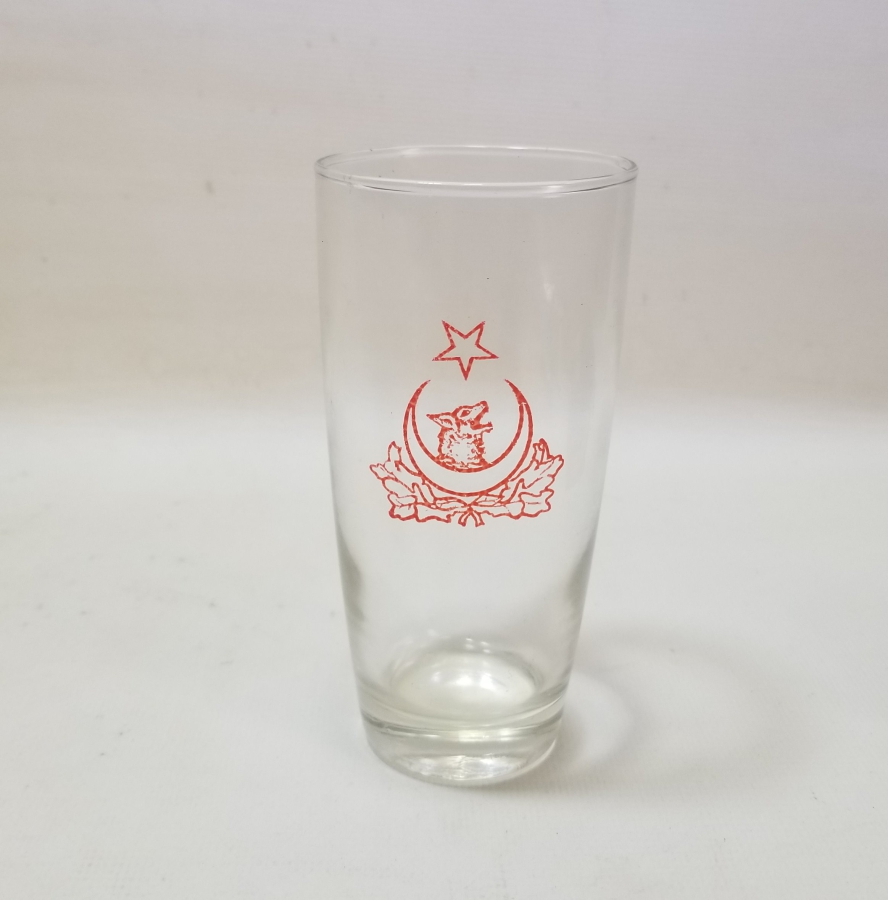 CUMHURİYET BAŞLARI ÇOK NADİR ÜZERİ BOZKURT VE AY YILDIZLI BARDAK