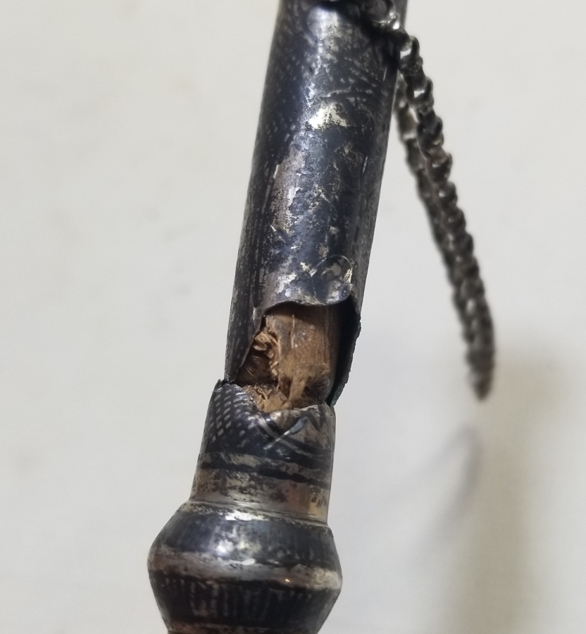 OSMANLI DÖNEMİ GÜMÜŞ SAVATLI AT KAMÇISI PARÇALARI