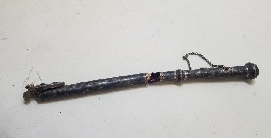 OSMANLI DÖNEMİ GÜMÜŞ SAVATLI AT KAMÇISI PARÇALARI