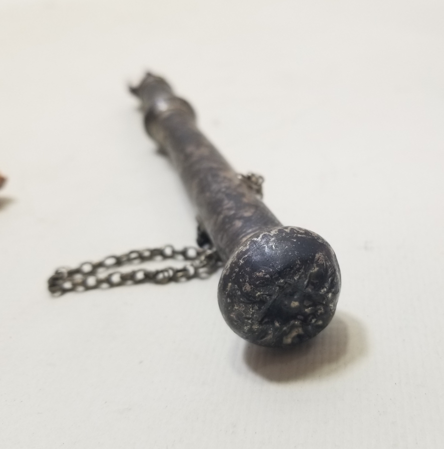 OSMANLI DÖNEMİ GÜMÜŞ SAVATLI AT KAMÇISI PARÇALARI