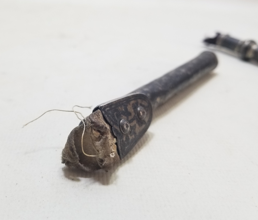 OSMANLI DÖNEMİ GÜMÜŞ SAVATLI AT KAMÇISI PARÇALARI