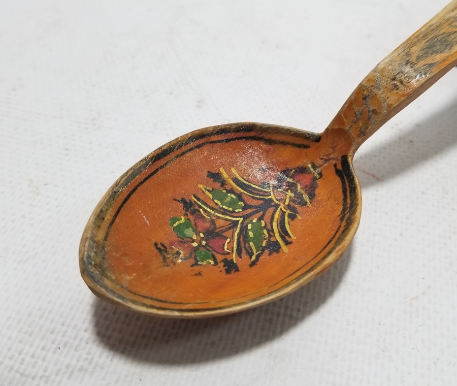 EL BOYAMA ANTİKA TAHTA KAŞIK