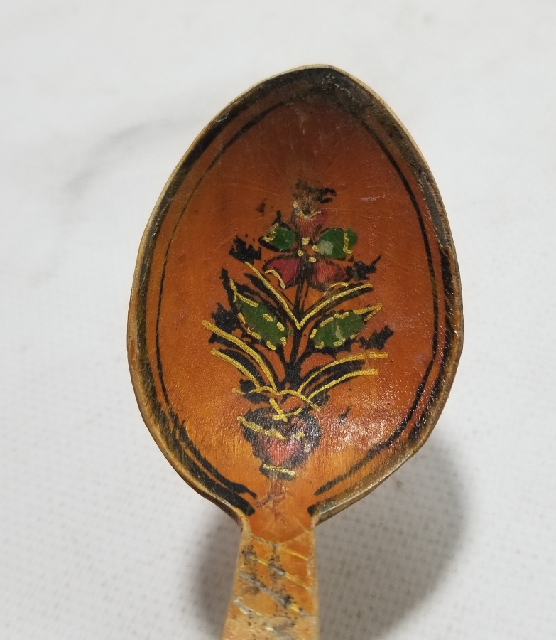 EL BOYAMA ANTİKA TAHTA KAŞIK